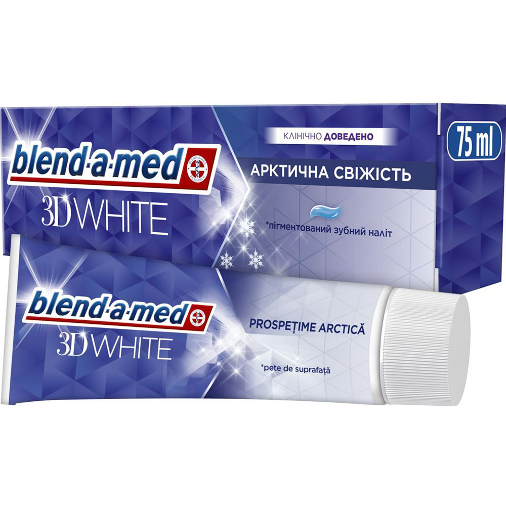 Зубная паста BLEND-A-MED 3D White Арктическая свежесть 75 мл (80722071) Тип зубная паста
