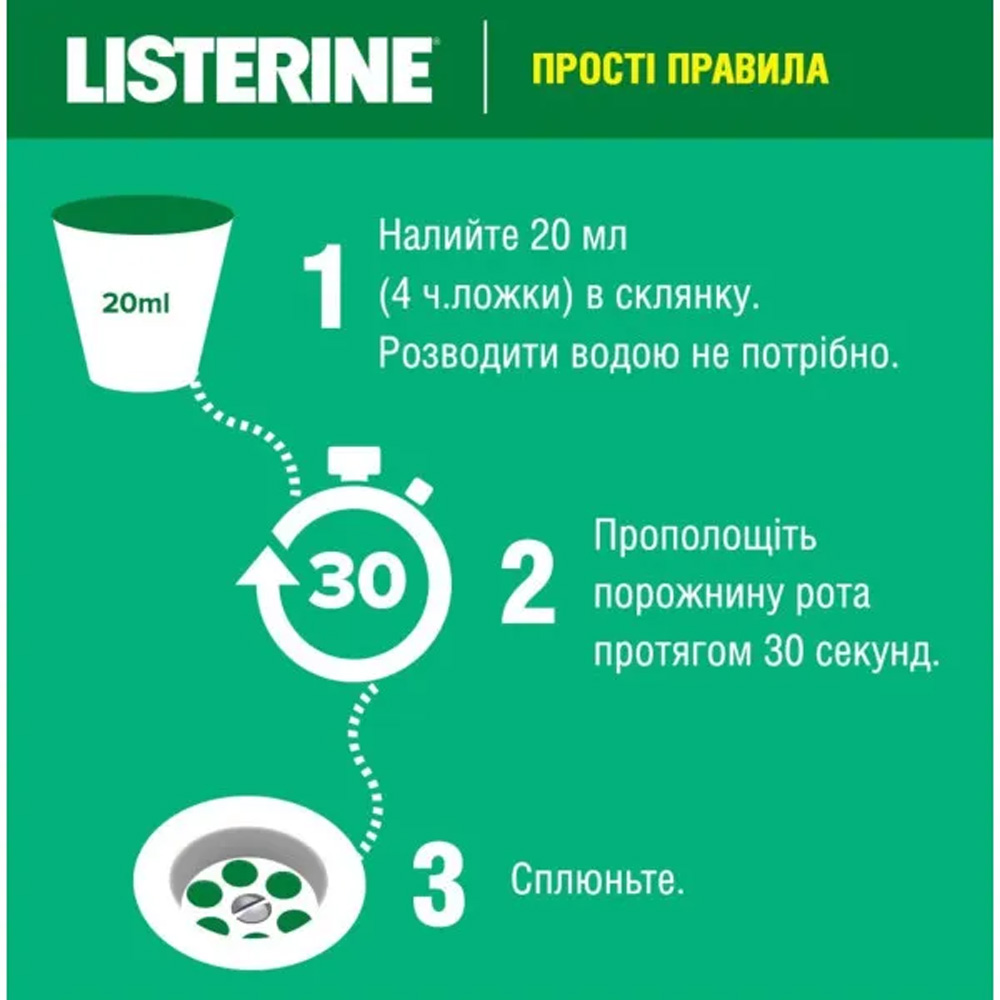 Покупка Ополіскувач для ротової порожнини LISTERINE Сплеск свіжості 500мл (5010123703547)