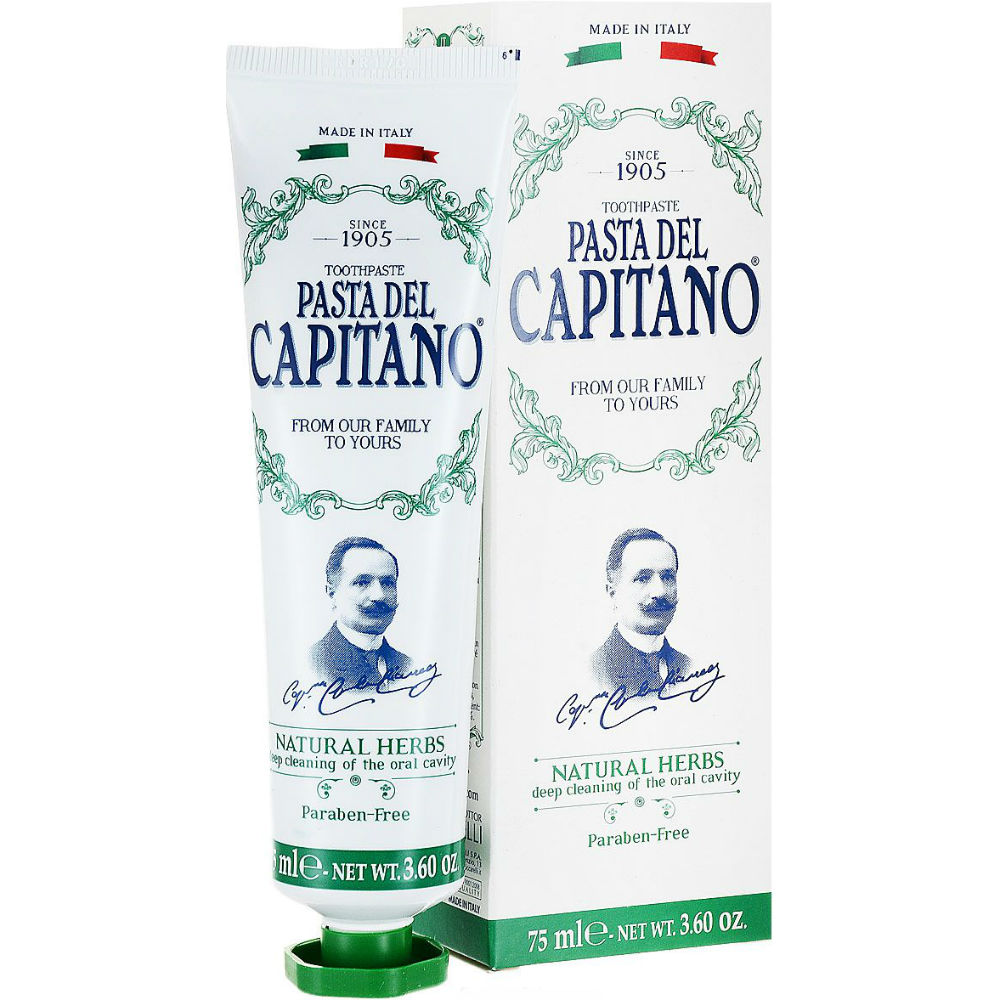 Зубная паста PASTA DEL CAPITANO с экстрактами трав "1905" 75 мл (8002140137402)