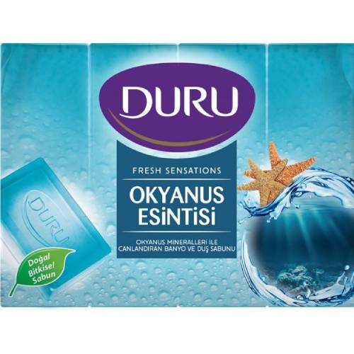 Твердое мыло DURU Fresh Sensations Океанский бриз 4 х 150 г (8690506494605) Твердое мыло DURU Fresh Sensations Океанский бриз 4 х 150 г (8690506494605)
