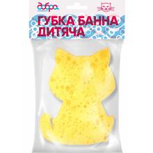 Губка для купания ДОБРА ГОСПОДАРОЧКА Котик 120 х 95 х 40 мм (4820086521536)