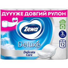 Купить Туалетная бумага Zewa Deluxe белая 3 слоя 12 рулонов (7322540989779)