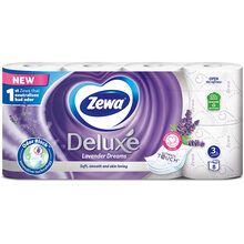 Туалетний папір Zewa Deluxe Лаванда 3 шари 8 рулонів (7322541171777)