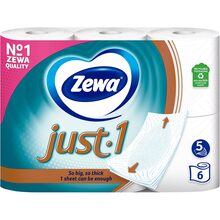 Туалетная бумага ZEWA Just 1 5 слоев 6 рулонов (7322541189314)