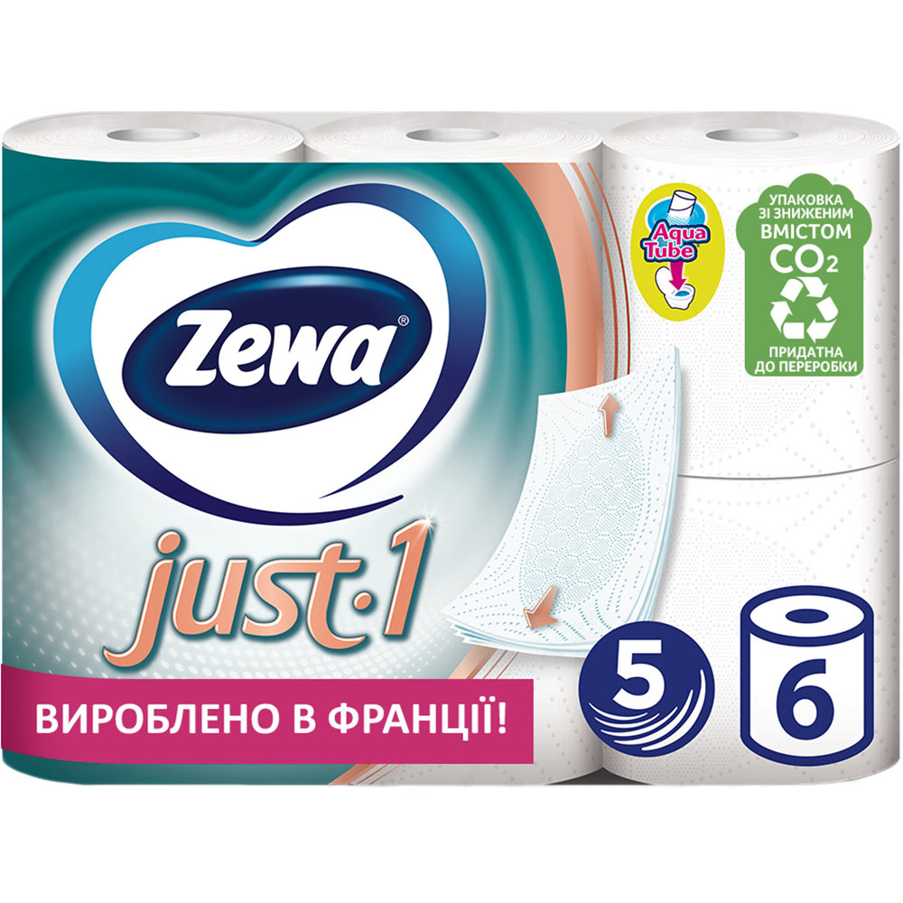 Туалетная бумага ZEWA Just 1 5 слоев 6 рулонов (7322541189314) Туалетная бумага ZEWA Just 1 5 слоев 6 рулонов (7322541189314)