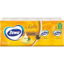 Носові хусточки Zewa Softis Soft&Sensitive 10x9 шт (7322540926262)