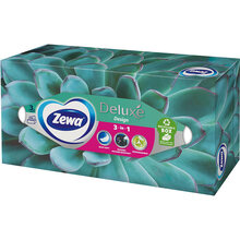 Салфетки ZEWA Deluxe косметические трехслойные 90 шт (4006670128002)