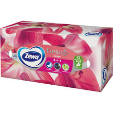 Салфетки ZEWA Deluxe косметические трехслойные 90 шт (4006670128002)