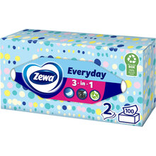 Салфетки Zewa Everyday двухслойные косметические 100 шт (7322540043464)