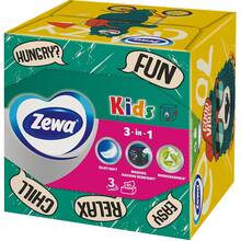 Салфетки косметические Zewa Kids 3D Box трехслойные 60 шт (7322540413977)