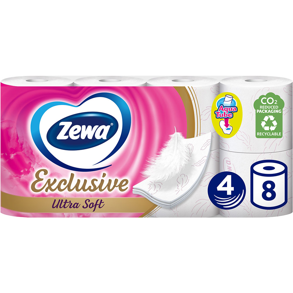 Туалетний папір Zewa Exclusive Ultra Soft 4 шари 8 рулонів (7322541191041)