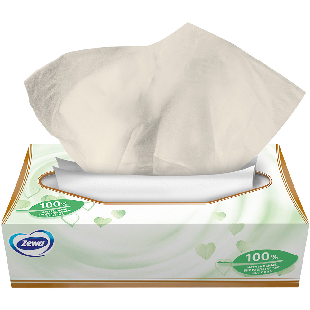 Салфетки косметические ZEWA SoftisNatural Soft 80 (7322541351414) Особенности Четырехслойные