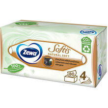 Салфетки косметические ZEWA SoftisNatural Soft 80 (7322541351414)