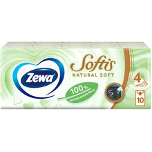 Носовые платки ZEWA Softis Natural Soft 10 х 9 шт (870033)