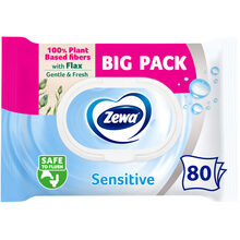 Вологий туалетний папір ZEWA Pure moist 80 шт (7322541395050)