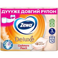 Купить Туалетная бумага Zewa Deluxe персик 3 слоя 12 рулонов (7322541396026)