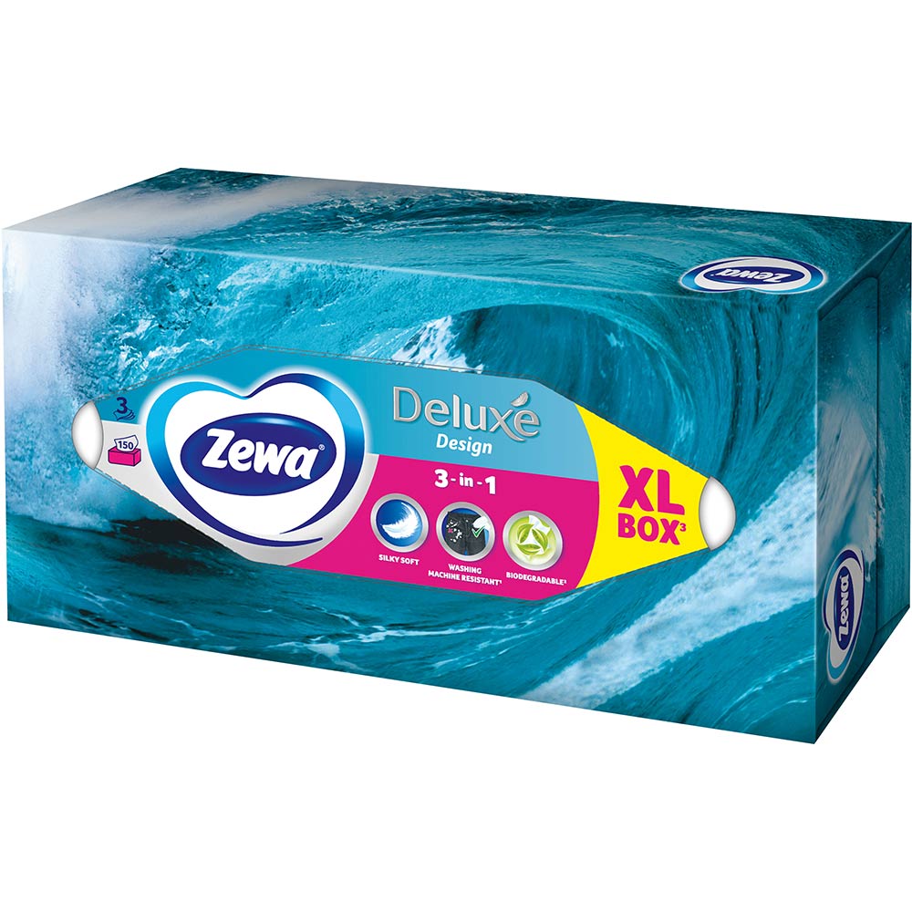 Внешний вид Салфетки косметические ZEWA Deluxe 150 (7322541685564)