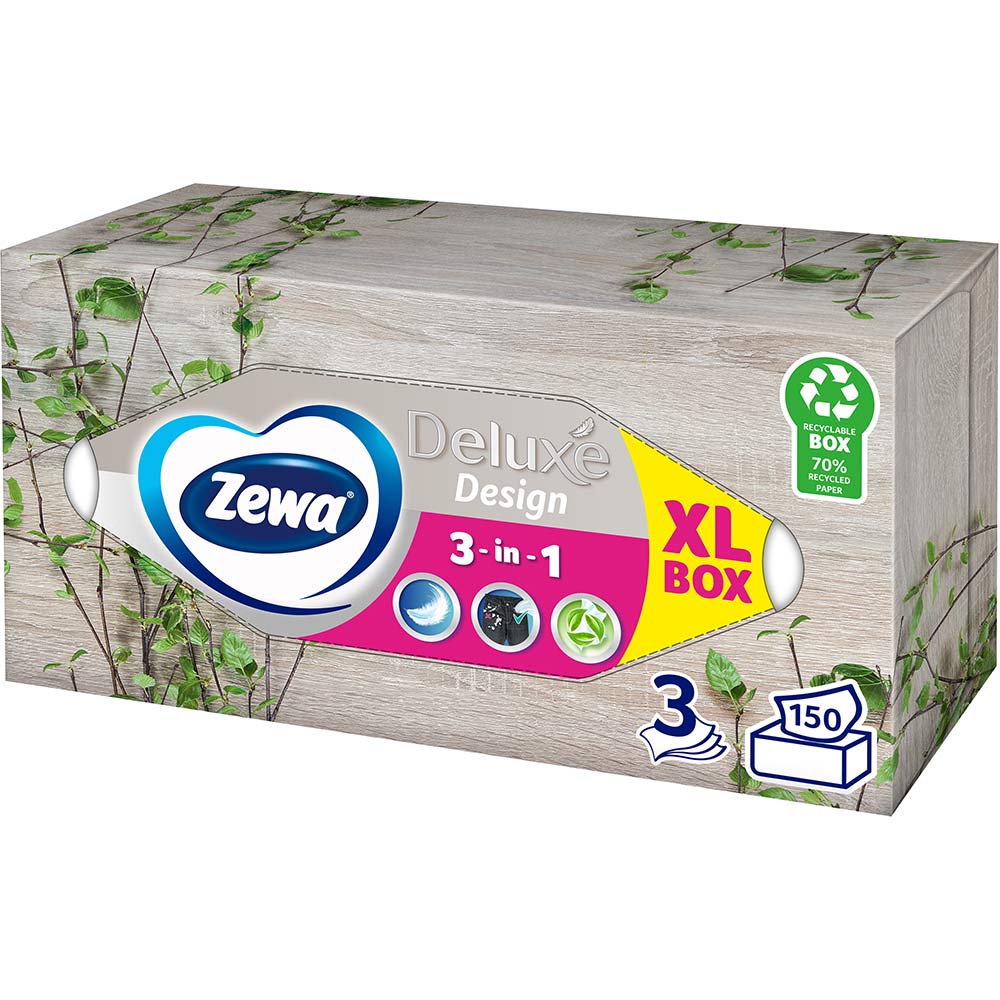 Салфетки косметические ZEWA Deluxe 150 (7322541685564) Вид бумажные салфетки 