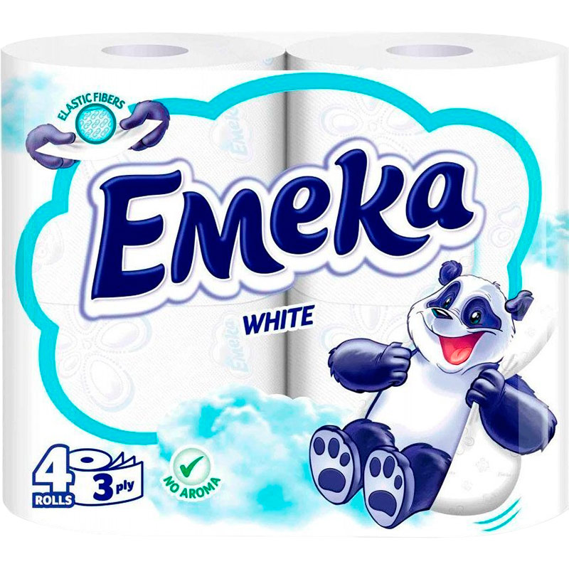 Туалетний папір Emeka White 3 шари 4 шт (3800024035210)