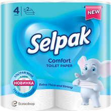 Туалетная бумага SELPAK Comfort двуслойная 4 рулона (8690530802117)