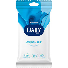 Влажные салфетки DAILY FRESH Aquamarine 15 шт (4823071642308)