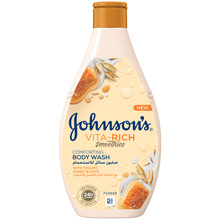 Гель для душа Johnson's Vita-Rich Smoothies Ухаживающий с йогуртом, овсом и медом 250 мл (3574661385631)