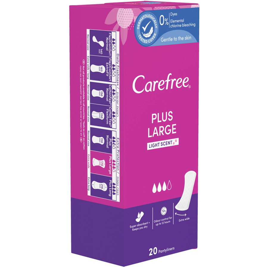 Ежедневные прокладки Carefree Plus Large 20 шт (3574661487649) Вид прокладки