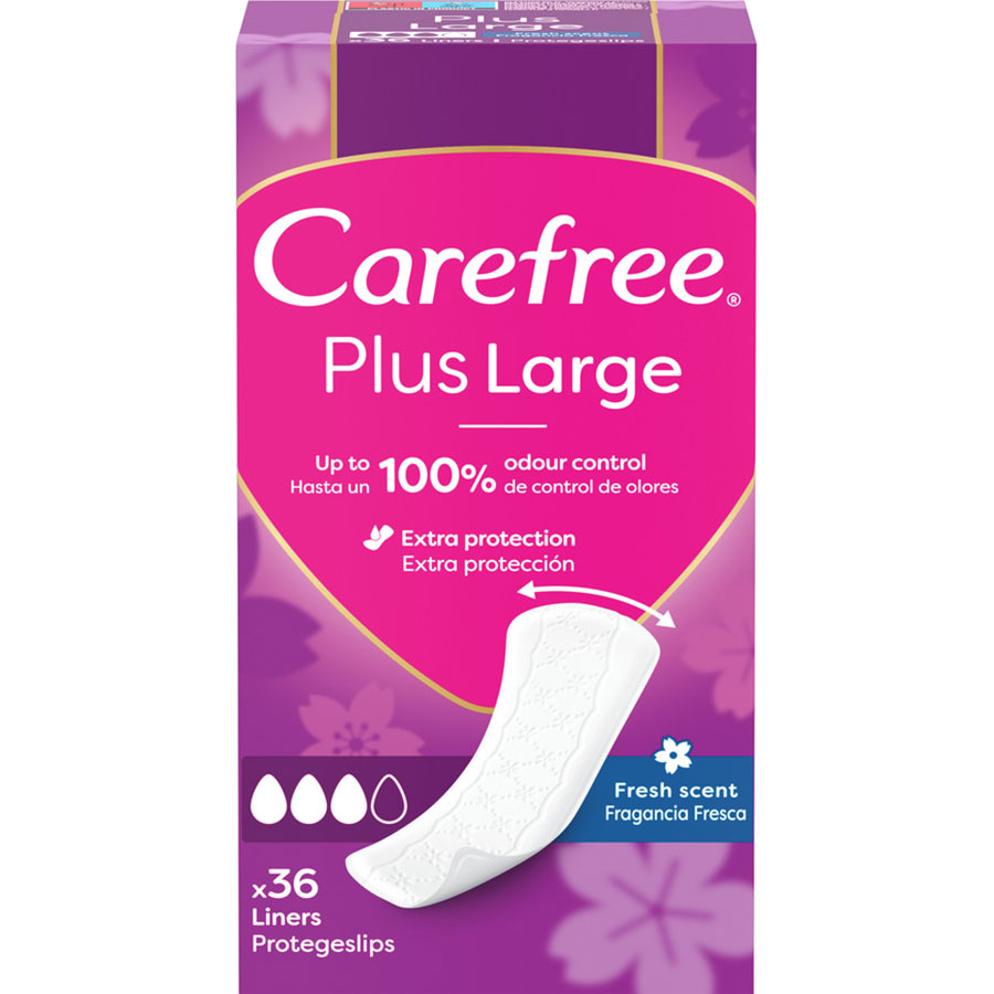 Ежедневные прокладки Carefree Plus Large Fresh 36 шт (3574661487656)