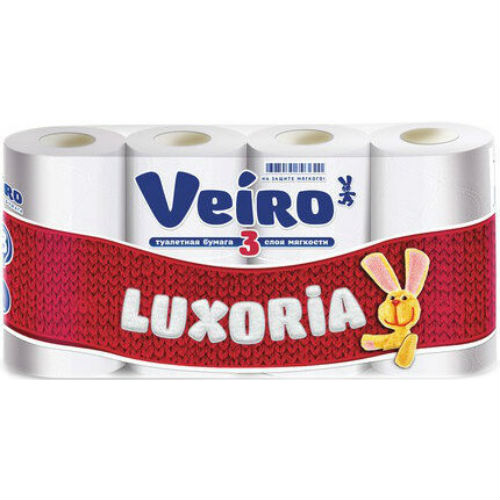 

Туалетная бумага VEIRO Luxoria (5С38), Туалетний папір Luxoria, білий