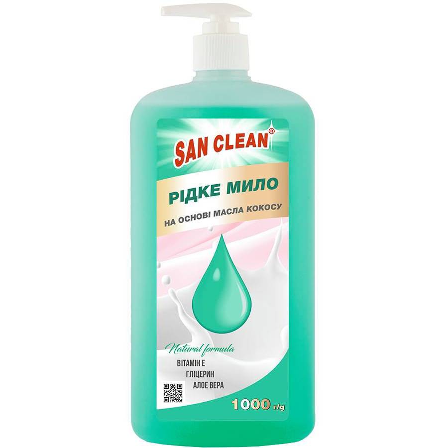 Рідке мило SAN CLEAN 1000г Зелене (4820003540985)