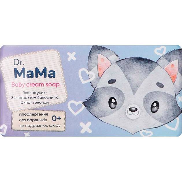 Детское мыло DR. MAMA с хлопком и D-пантенолом 90г (4820263230916)