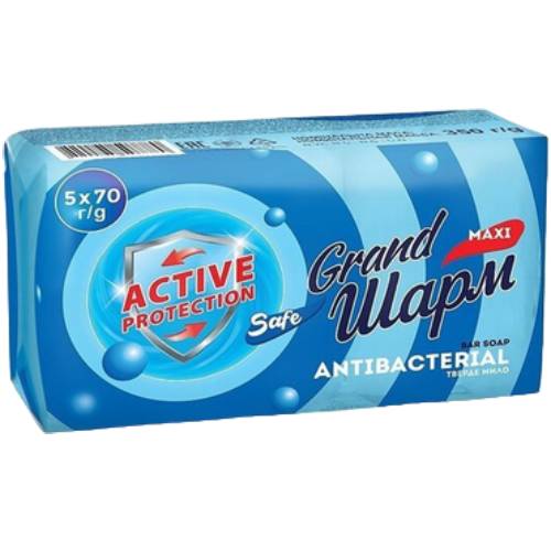 Тверде мило GRAND ШАРМ ANTIBACTERIAL 5*70г (4820195508145)