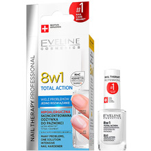 Засіб для зміцнення нігтів Eveline Cosmetics Nail Therapy Professional 8-1 Total Action 12 мл (5901761971903)