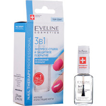 Препарат для сушіння та ідеального блиску Eveline Nail Therapy Professional 3в1 12 мл (5907609329745)