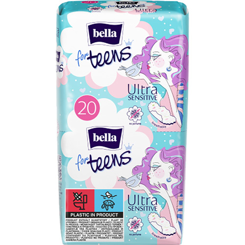 Гігієнічні прокладки BELLA for Teens: Ultra Sensitive extra soft 20 шт (BE-013-RW20-223)