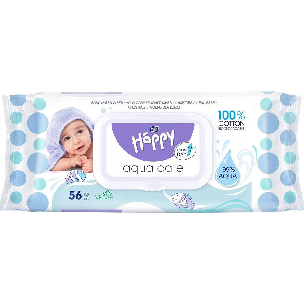 Влажные салфетки Bella Happy Aqua Care 56 шт (BB-062-WW56-001)