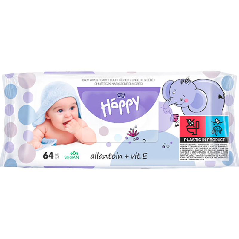 Вологі серветки BELLA Baby Happy 64 шт (BB-062-W064-010)