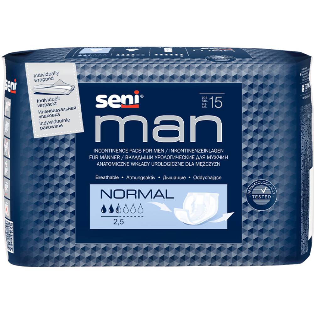 Прокладки урологические SENI MAN Normal 15 шт (SE-095-MN15-G03)