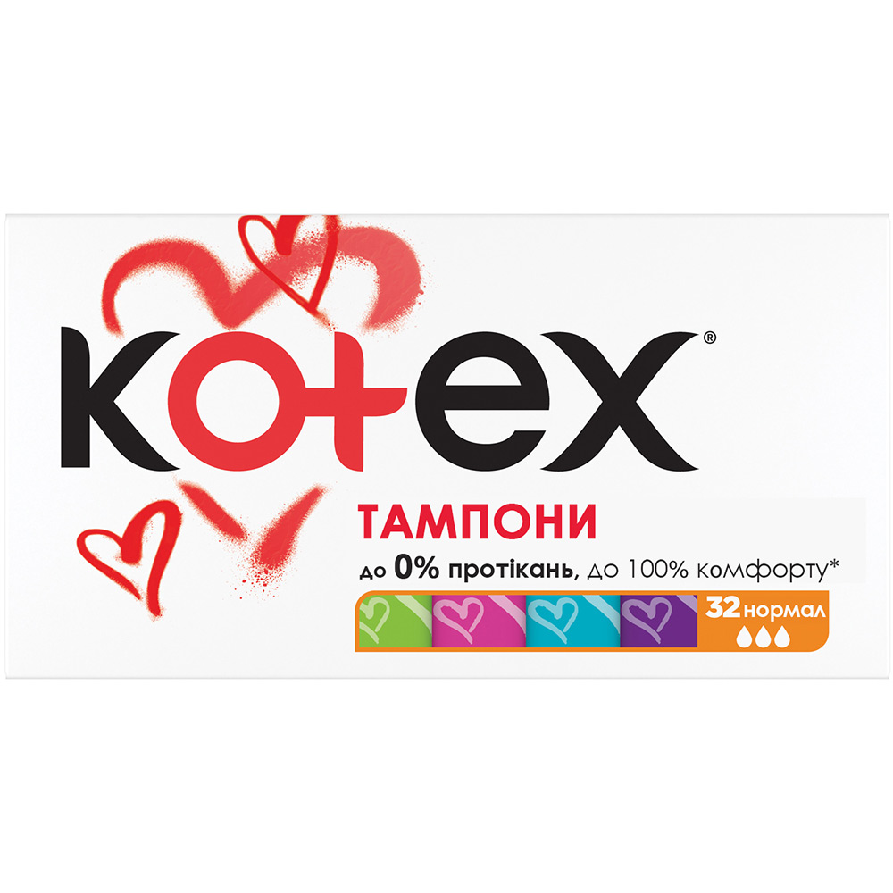 Тампони KOTEX Normal 32 шт (5029053035741) Вид тампони