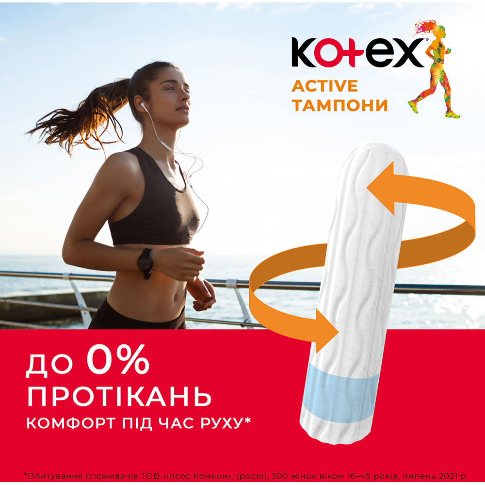 Тампони KOTEX Active Super 16 шт (5029053564500) Категорія для жінок
