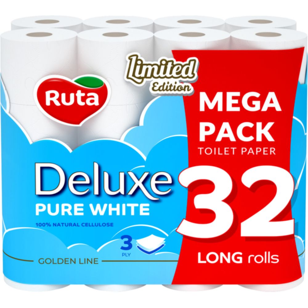 Туалетная бумага RUTA Pure White Deluxe 32 шт (58770311)