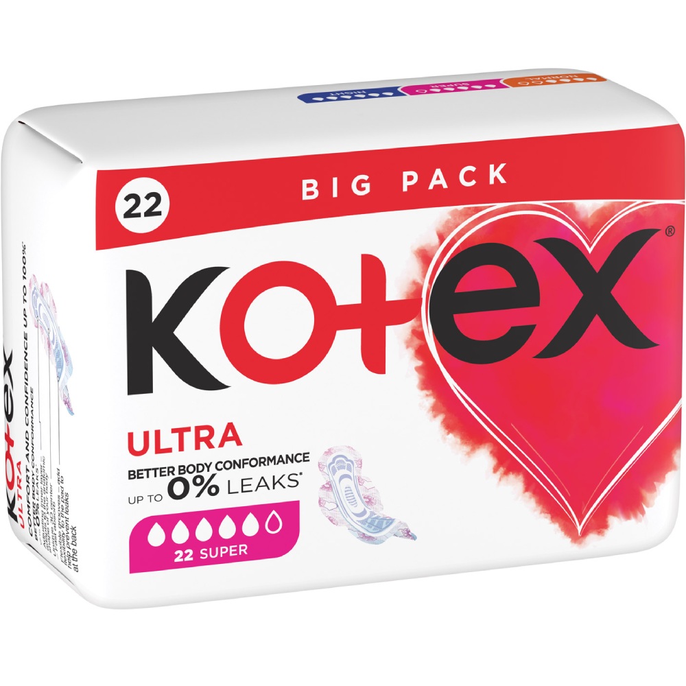 Прокладки KOTEX Ultra Quadro Super 22 шт (5029053569123) Вид прокладки