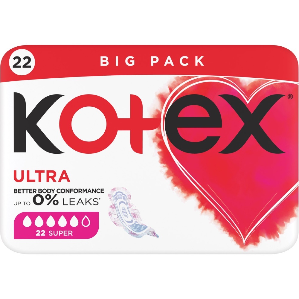 Прокладки KOTEX Ultra Quadro Super 22 шт (5029053569123)