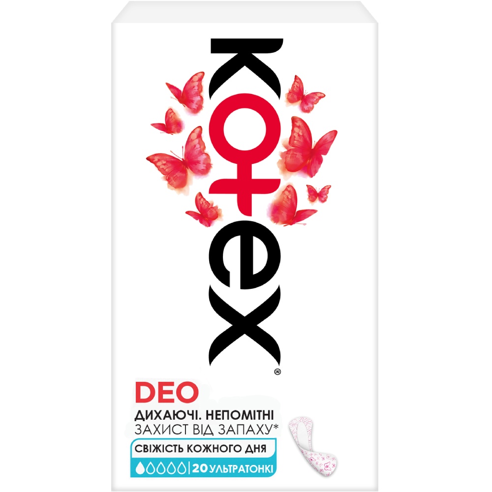 Ежедневные прокладки KOTEX Ultra Slim Deo 20 шт (5029053548241)