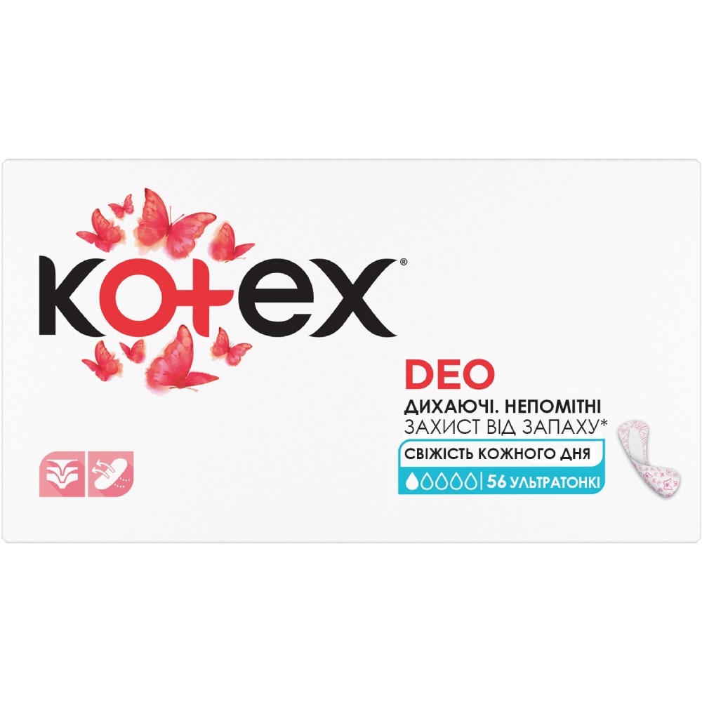 Щоденні прокладки KOTEX Ultra Slim Deo 56 шт (5029053548111)