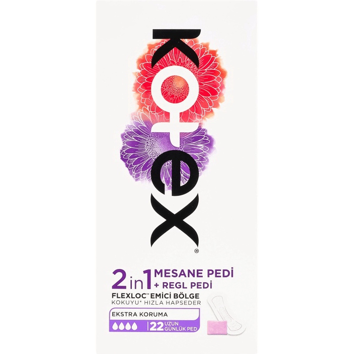 Щоденні прокладки KOTEX 2in1 Extra Protect Liners 22 шт (8691900172939)