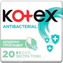 Ежедневные прокладки KOTEX Antibac Extra Thin 20 шт (5029053549132)