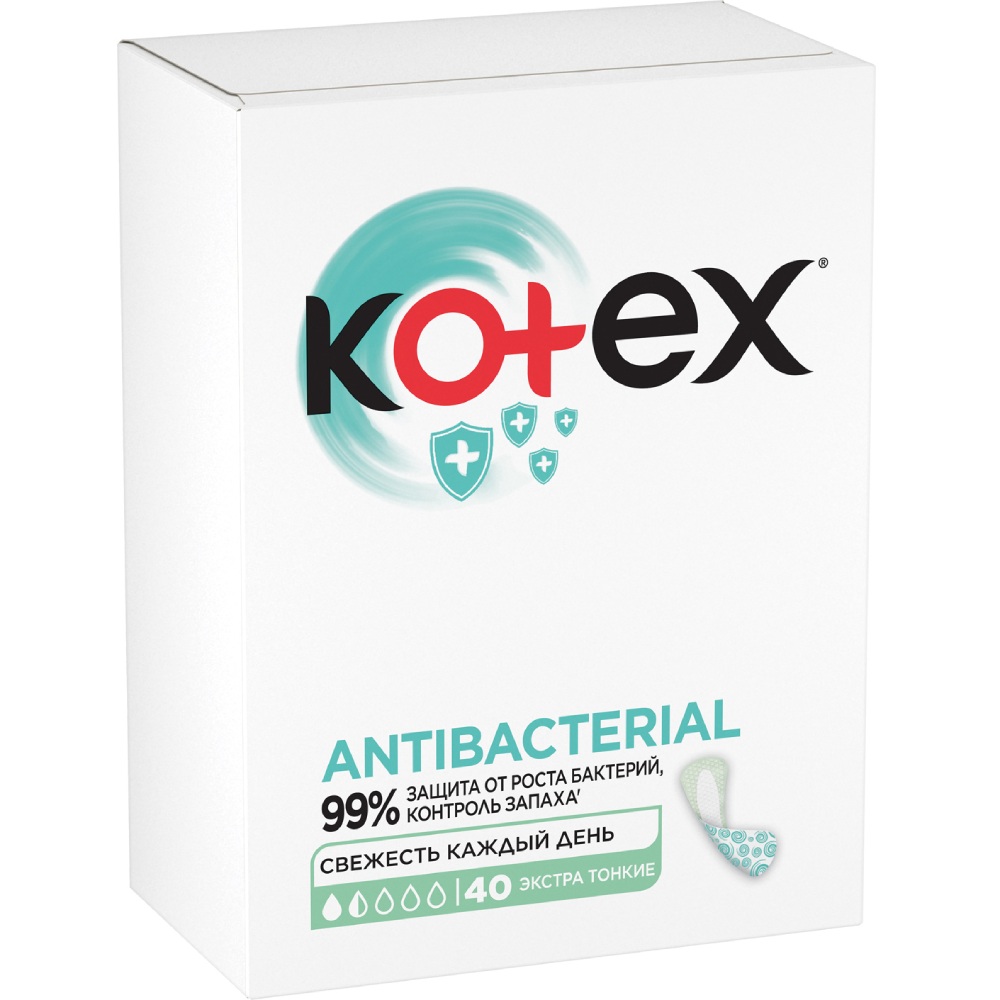 Ежедневные прокладки KOTEX Antibac Extra Thin 40 шт (5029053549149) Категория для женщин