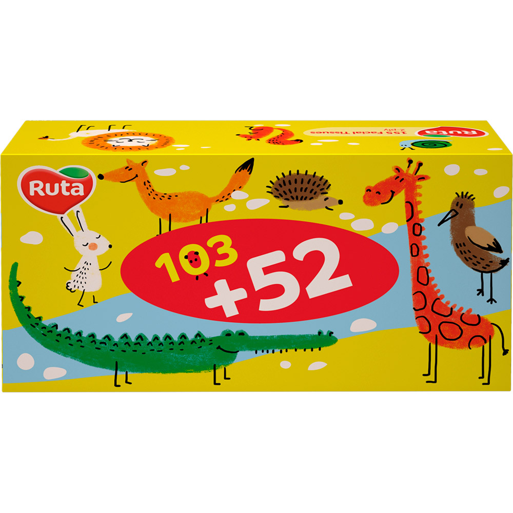 Серветки паперові RUTA Kids 2 шари 155 шт (4820023748422)