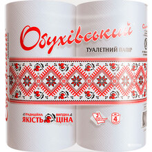 Туалетная бумага ОБУХІВ Обуховская 4 шт White (4820003833827